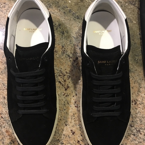 Saint Lauren leather low top sneakers - Picture 3 of 8